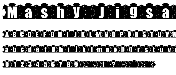 mashy Jigsaw font